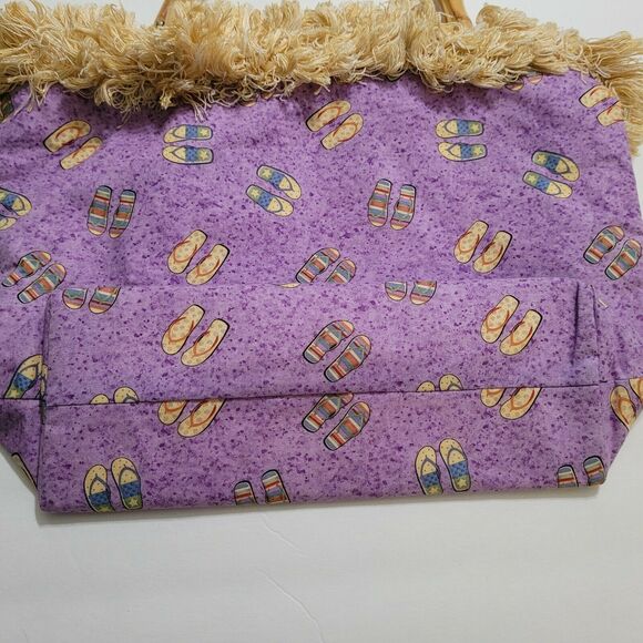 One of a Kind Designs Beach Purse Bamboo Handle - Picture 5 of 10